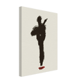 Violin silhouette wall art on unframed canvas